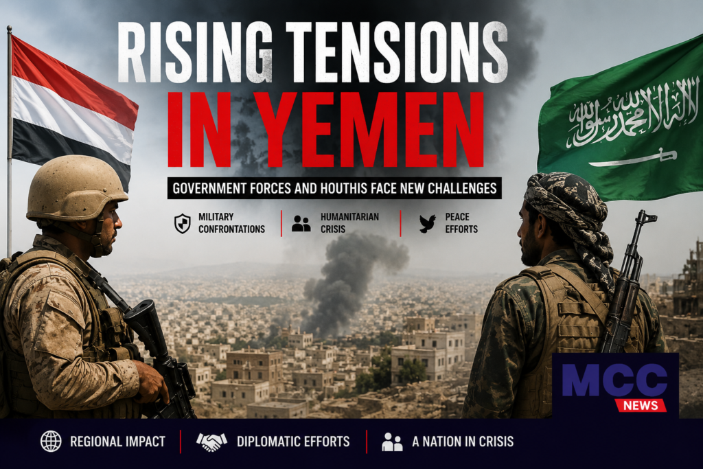 Rising Tensions in Yemen: Government Forces and Houthi Fighters Continue Military Confrontations