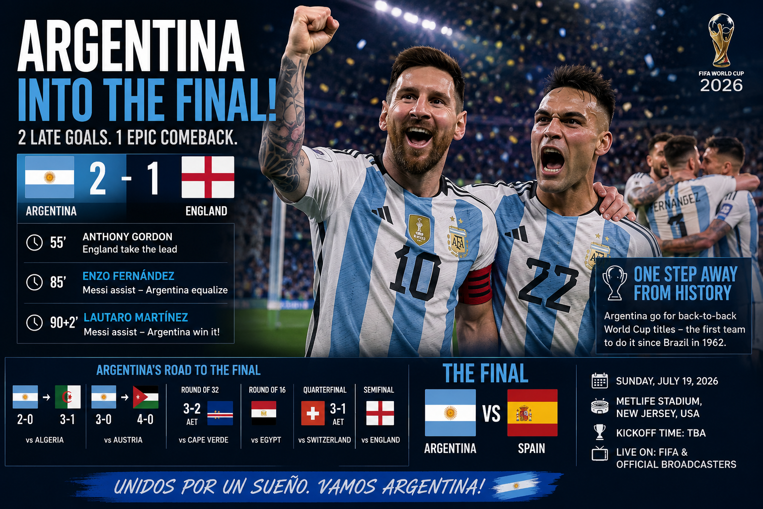Argentina Stuns England to Reach 2026 World Cup Final